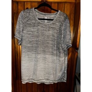 Lularoe Rise Women's Gray Ombre Short Sleeve T-Shirt Casual Top 2x‎